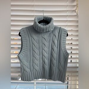 H&M Women’s Cable Knit Turtleneck Sweater - Light Blue